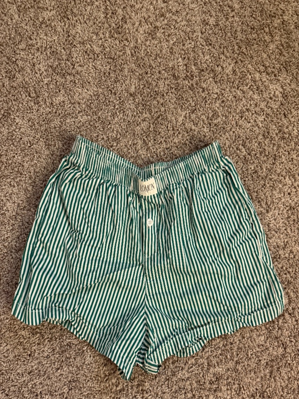 Green Striped Boxer Shorts